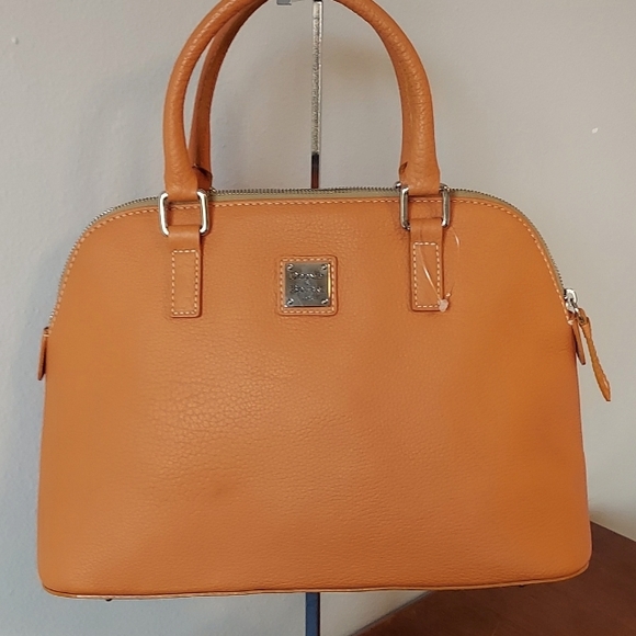 Dooney & Bourke Handbags - Dooney and Bourke pebbled leather orange dome bag